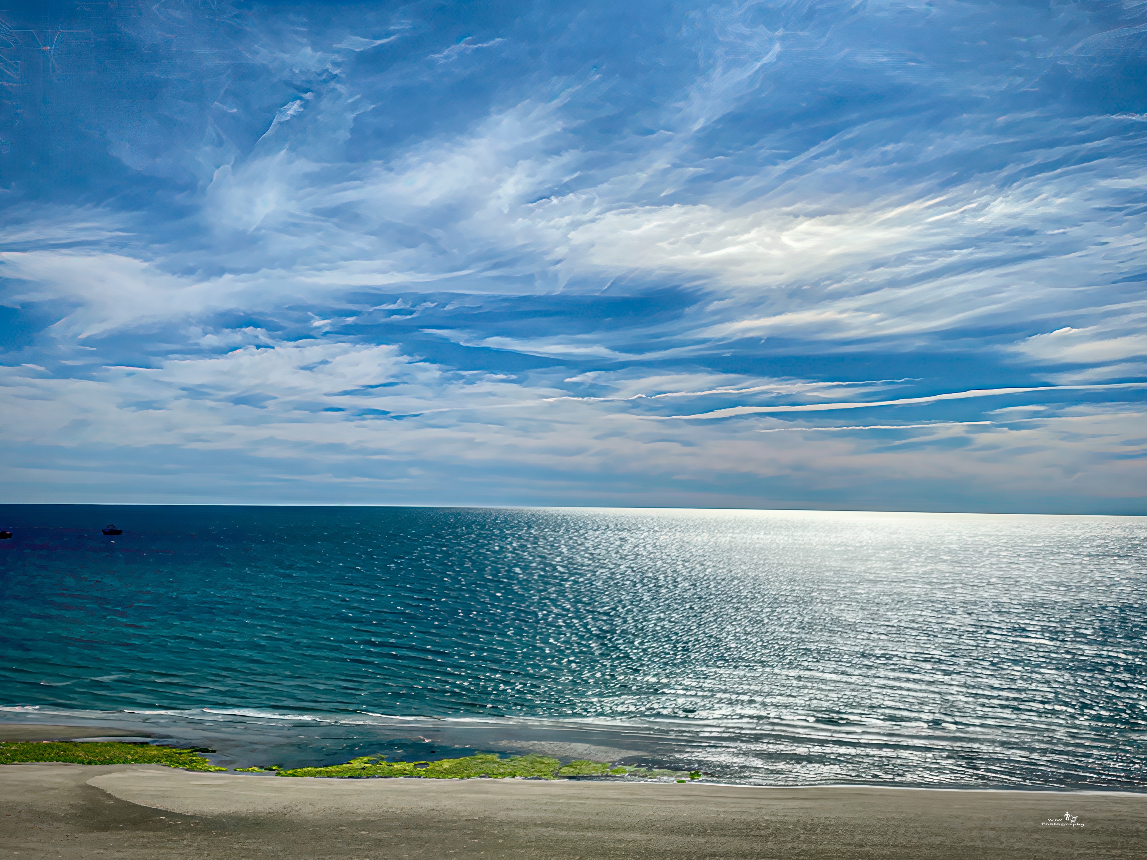 Sea of Cortez coastline from the shore at Puerto Peñasco