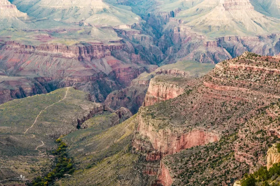 Grand Canyon layered rock formations vista